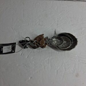 La Cucina by Ganz 4 PC Flamingo Measuring Spoon Set Rose Gold Silver